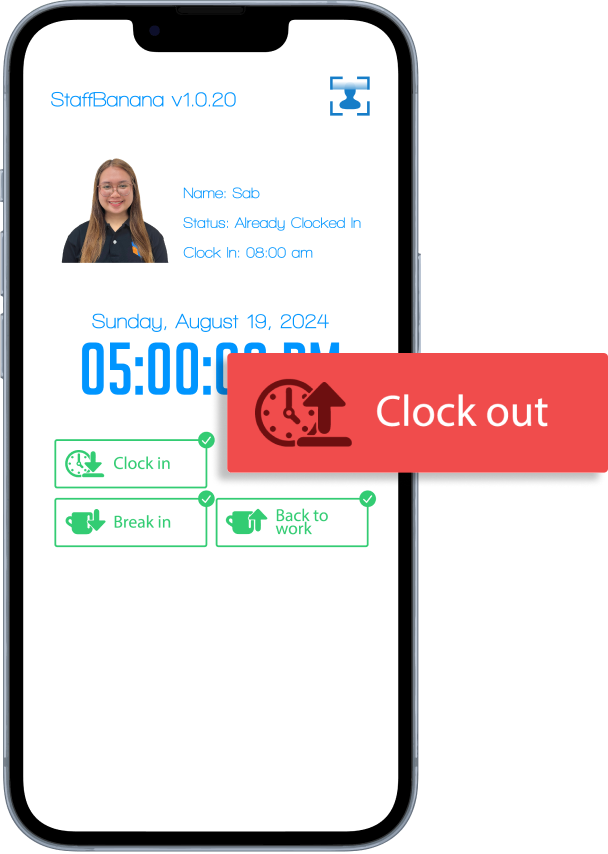Clock Out Mobile